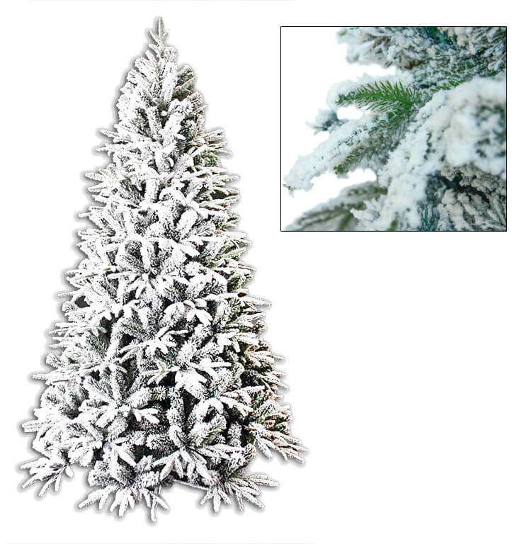 Albero di Natale Artificiale Innevato Vanzetti Carpino Bianco del Gargano Varie Misure-2