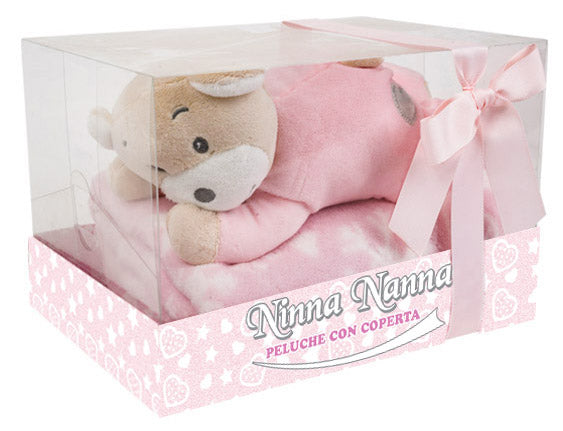 prezzo Berceuse en peluche avec couverture ours en peluche rose