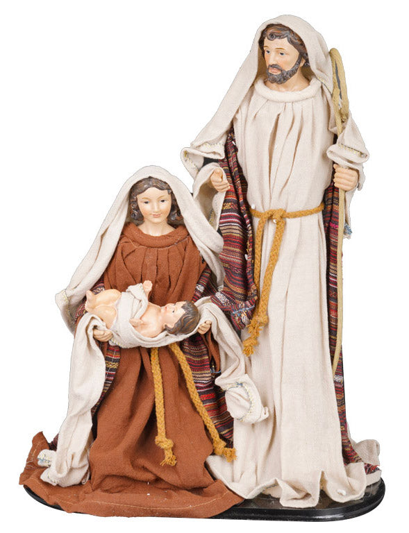 sconto Natività Giuseppe Maria e Gesù Bambino H40 cm in Resina