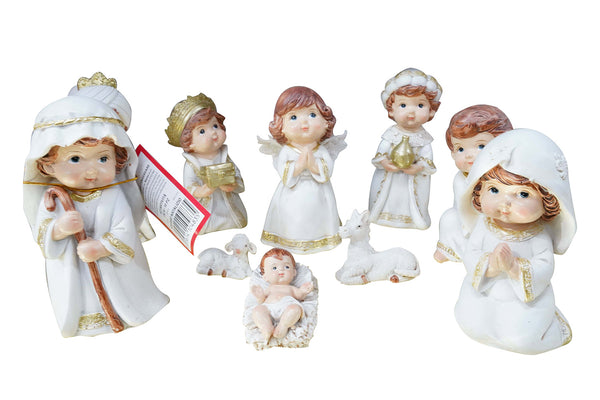 sconto Nativité 10 Pièces H14 cm en Céramique