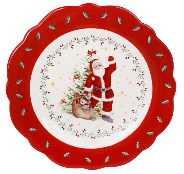 prezzo Plateau de Noël Ø30 cm en Porcelaine