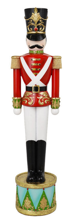 acquista Soldat de Noël H45,5 cm en Céramique Moustache Rouge