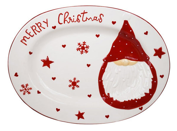 sconto Assiette de Noël Ovale 40x30 cm Joyeux Noël