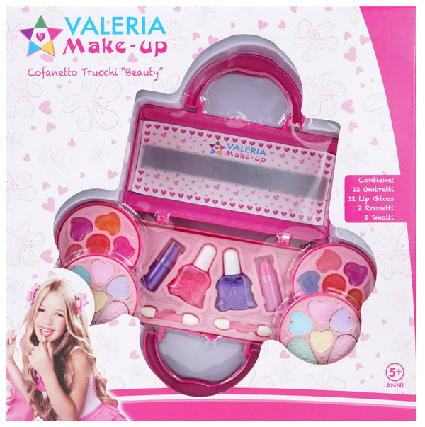 sconto Coffret Maquillage Jouet Enfant 33x17x33 cm 28 Pièces Maquillage Rose