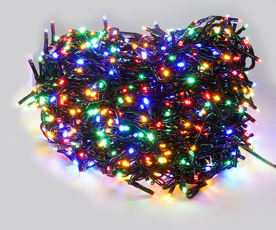 Fil de Lumières de Noël 900 LED 3m Multicolore Câble Vert prezzo