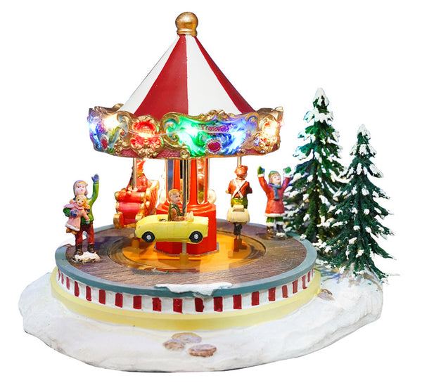 Carrousel Carrousel 23x20x17 cm en Résine avec Lumières et Mouvement prezzo