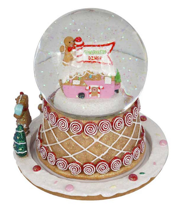 prezzo Huilier de Noël avec biscuits en pâte d'amande Ø15,5x16 cm avec effet de neige mouvante