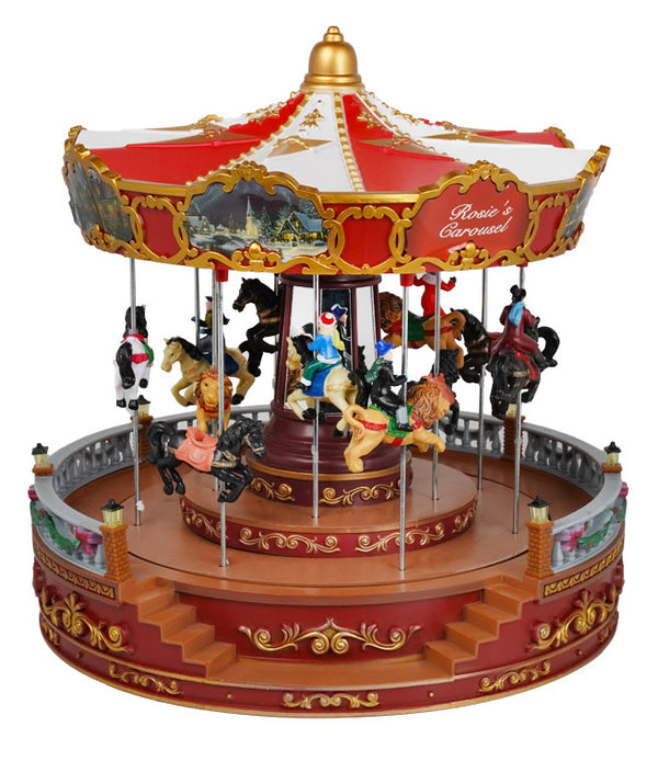 Carrousel Carrousel 30x30x31 cm en Résine avec Lumières, Sons et Mouvement prezzo