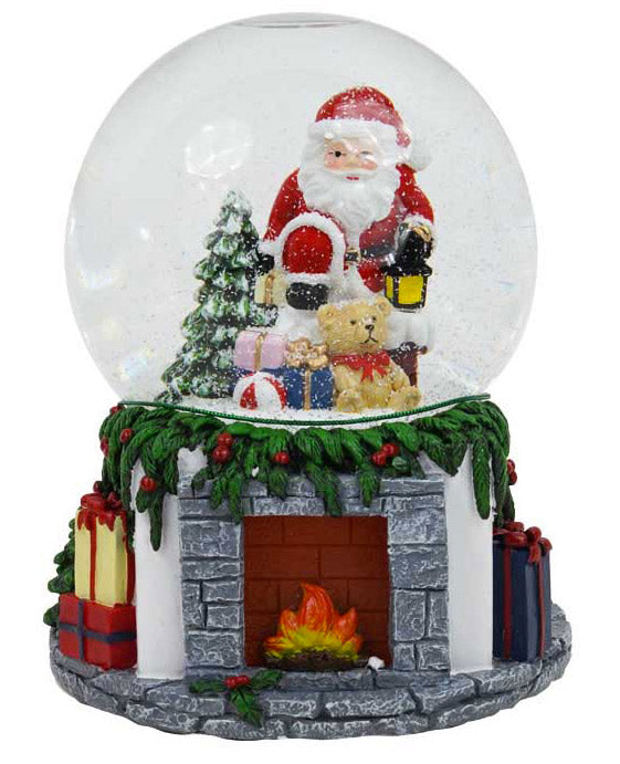 Huilier de Noël avec Père Noël 14,5x13,5x17,5 cm avec Effet Neige en Mouvement acquista