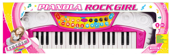 sconto Pianola 37 touches avec mp3 et enregistreur Pink Rock Girl