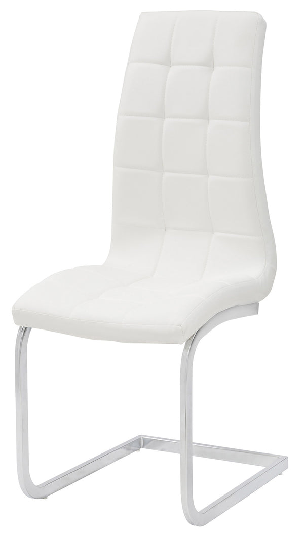 Chaise rembourrée 42x57x106 cm en simili cuir Sohl Blanc acquista