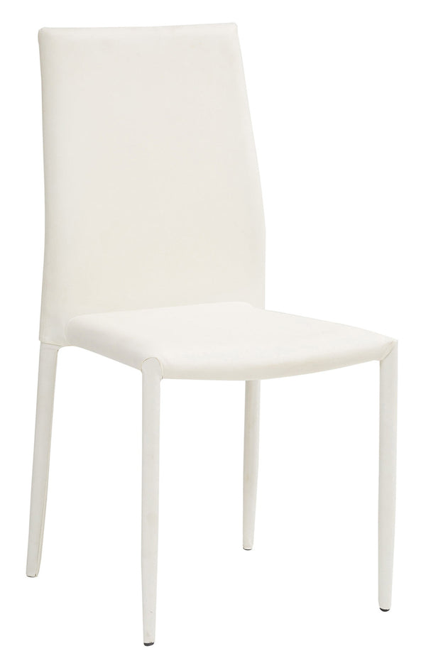 Chaise rembourrée 46x50x89 cm en Simili Cuir Dani Plus Blanc online