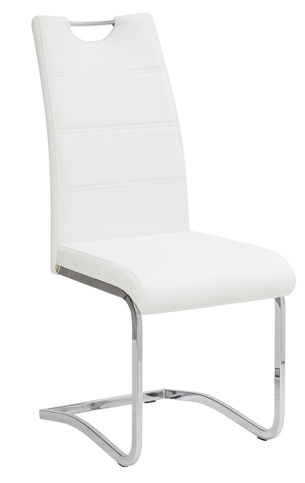 Chaise rembourrée 41x61x101 cm en similicuir Hydra Blanc online