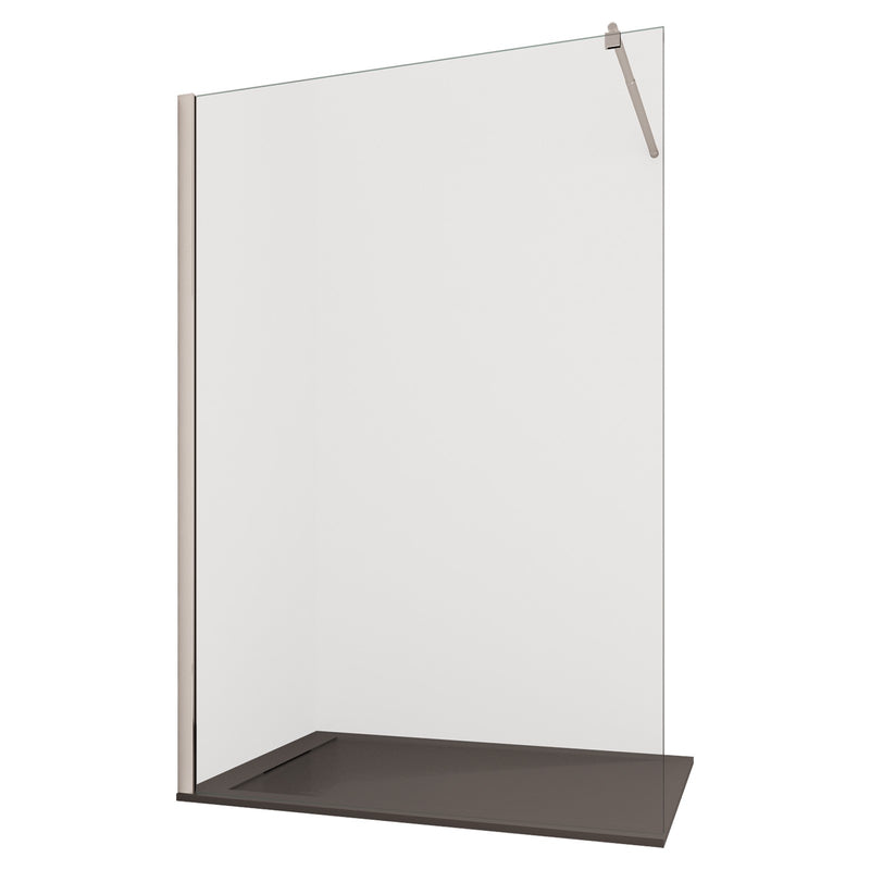 Parete Doccia Walk-In 140 cm in Cristallo Trasparente 8mm H195 Bonussi Nives-1