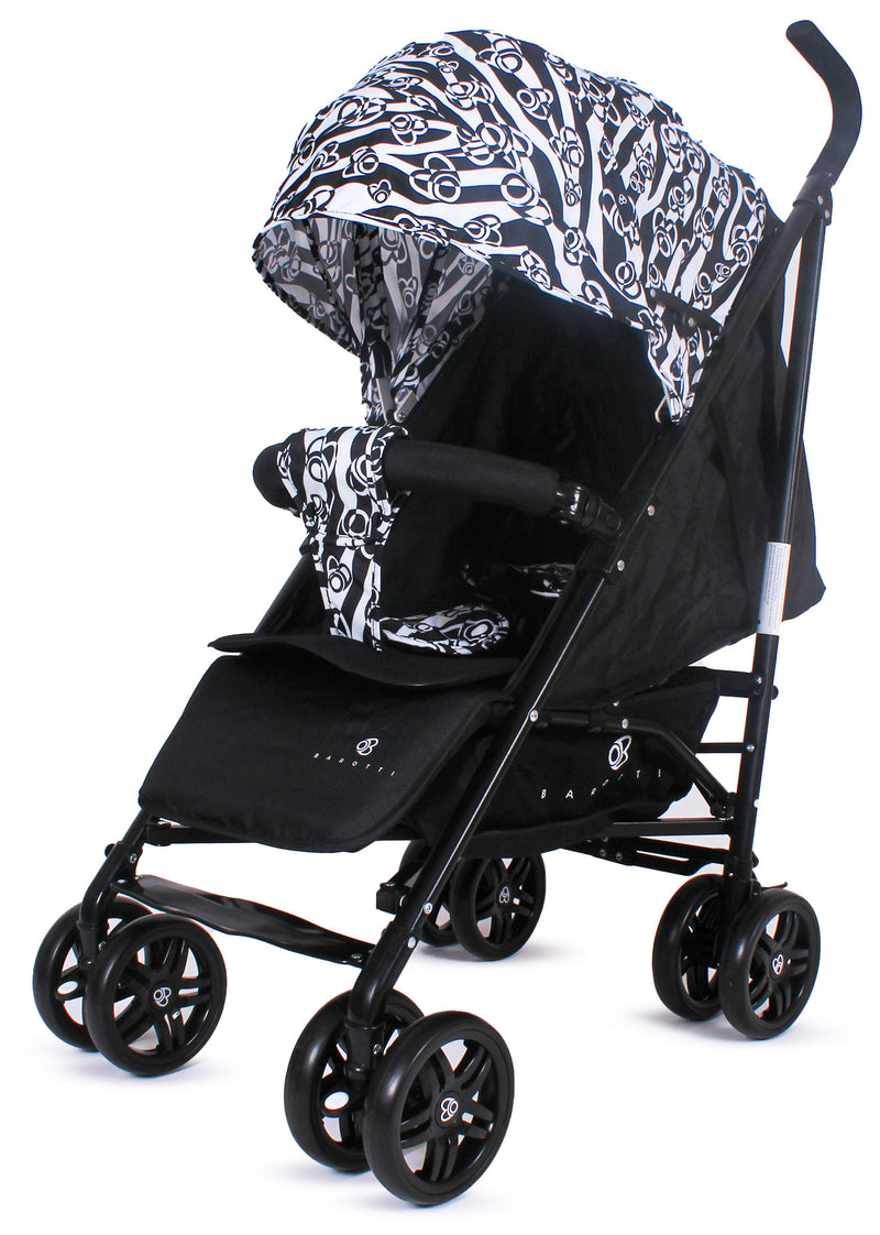 Passeggino Pieghevole per Bambini Barotti Zoom Nero/Bianco-1