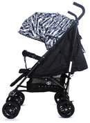 Passeggino Pieghevole per Bambini Barotti Zoom Nero/Bianco-2