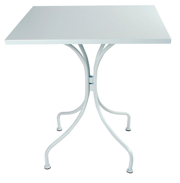 online Table de jardin 70x70x71 cm en métal blanc ensoleillé