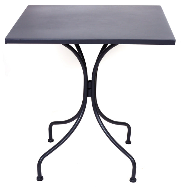 acquista Table de jardin 70x70x71 cm en métal gris ensoleillé