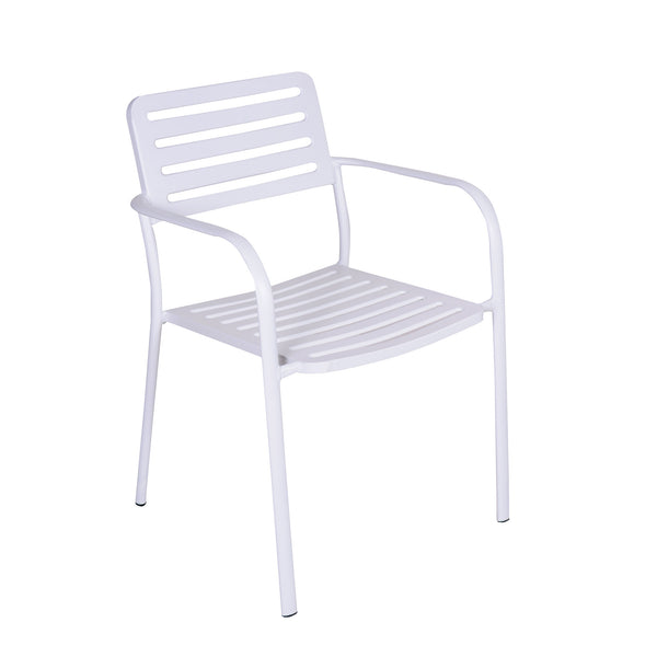 prezzo Chaise d'extérieur en métal 54x55x82 cm Blanc