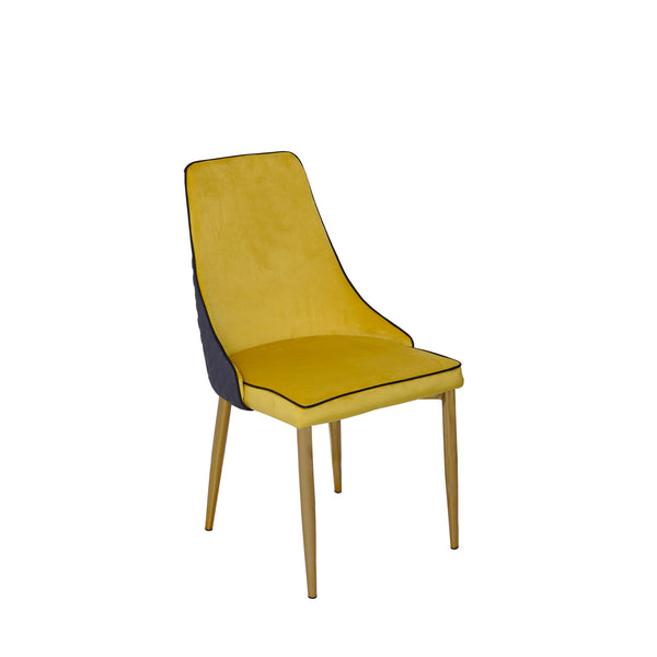 Chaise rembourrée 47x57x88 cm Moutarde et Or sconto