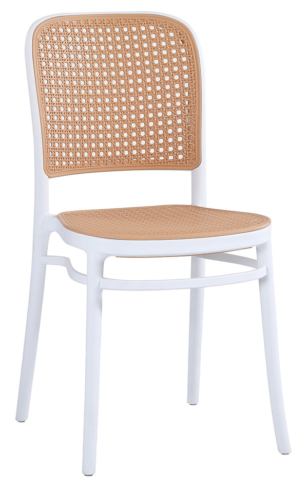 Chaise de jardin 53x41x85 cm en polypropylène Blanc/Corde Fantine online