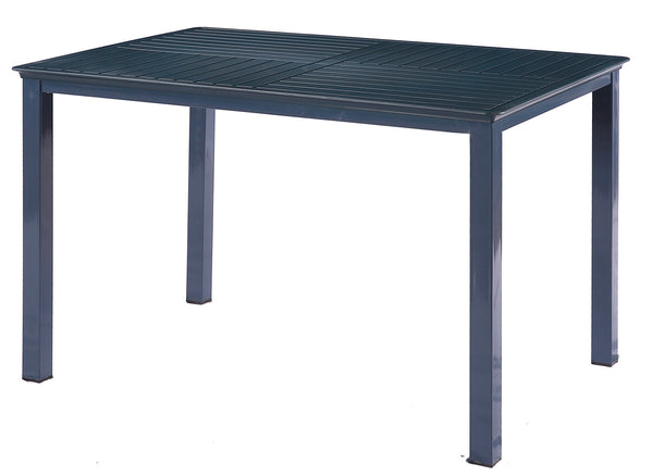 Table de jardin 120x80x75 cm en métal noir et ABS Kev online