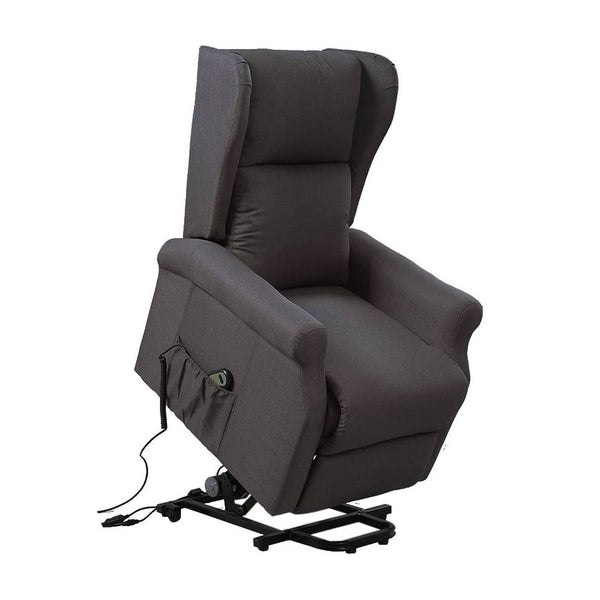 sconto Fauteuil élévateur électrique de massage inclinable à 1 moteur en tissu fumé