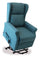 Fauteuil releveur électrique 1 moteur inclinable en tissu bleu