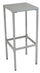 Tabouret de jardin haut 32x32xH78 cm en métal utilitaire blanc