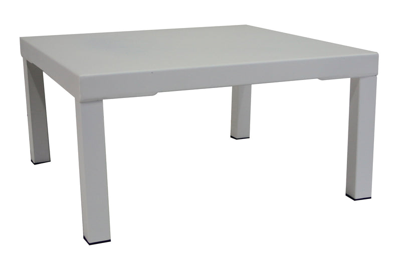 Tavolino da Giardino 60x60xH30 cm in Metallo Modas Bianco-1