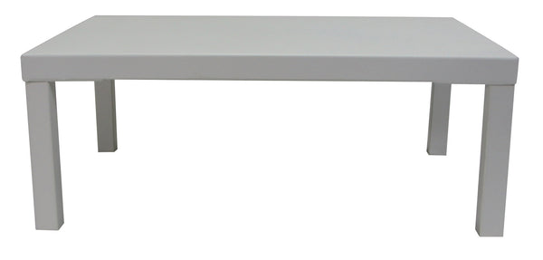 Table basse de jardin 80x60xH30 cm en métal Modas blanc sconto