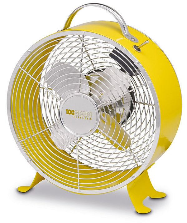 online Ventilateur sur Pied Ø20 cm 4 Pales en Métal Design Vintage Jaune