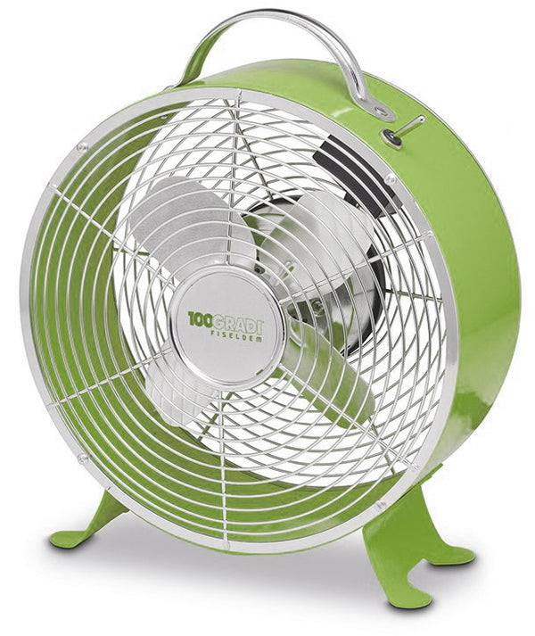 sconto Ventilateur sur Pied Ø20 cm 4 Pales Métal Design Vert Vintage