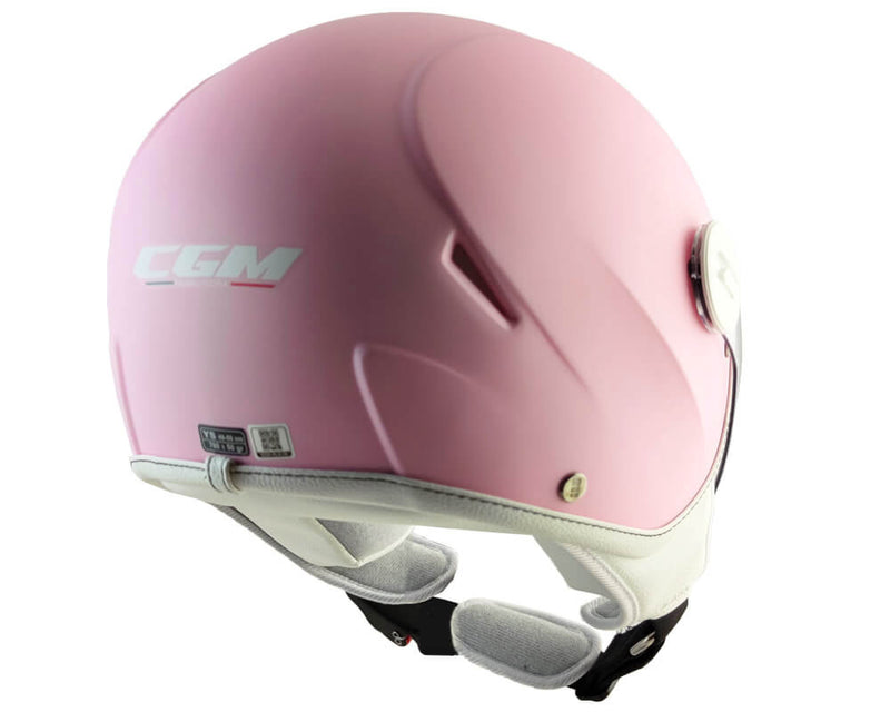 Casco Demi-Jet per Bambini Visiera Sagomata CGM Magic Mono 205A Rosa Opaco Varie Misure-2