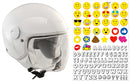 Casco Demi-Jet per Bambini Visiera Lunga CGM Magic Smile 205S Bianco Varie Misure-1