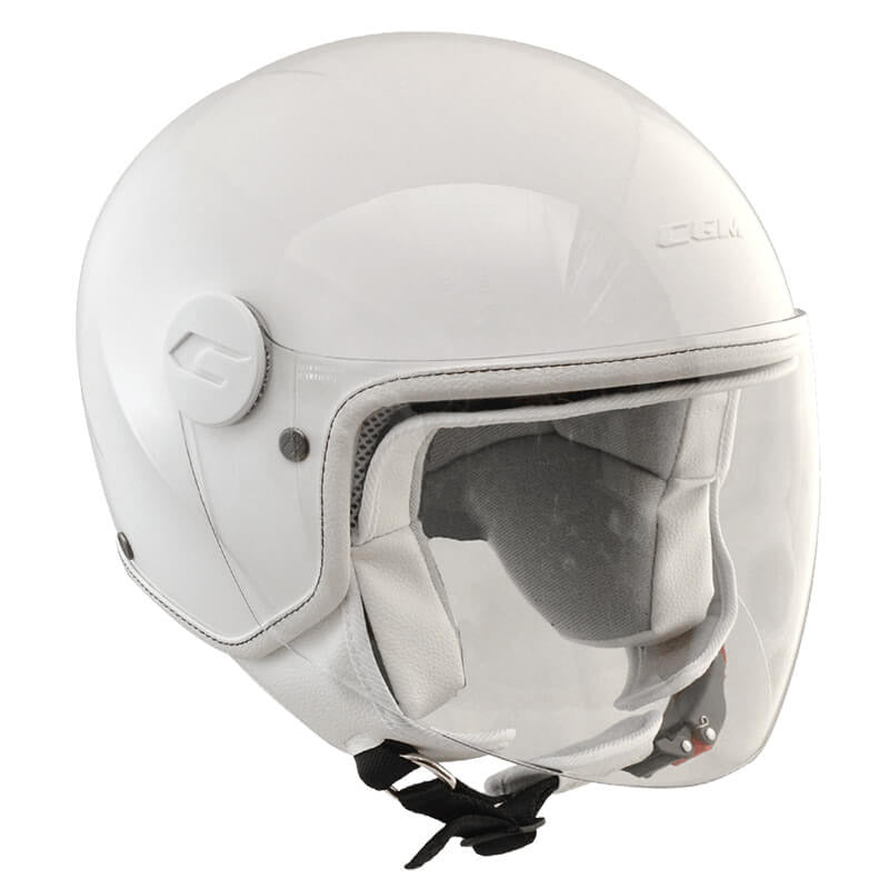 Casco Demi-Jet per Bambini Visiera Lunga CGM Magic Smile 205S Bianco Varie Misure-2