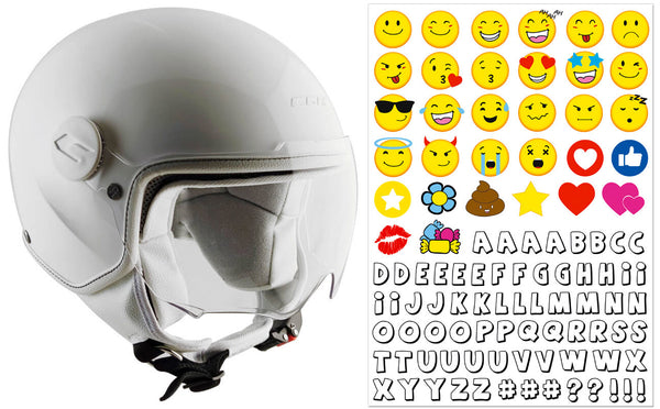 Casque Demi-Jet pour Enfants CGM Magic Smile 205S Blanc Visière Forme Différentes Tailles sconto