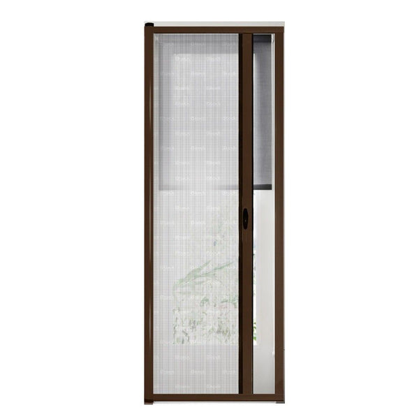 sconto Moustiquaire Enroulable pour Portes 150x250 cm en Aluminium Marron