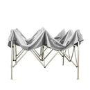 Gazebo Pieghevole 3x2m in PVC Bianco-3