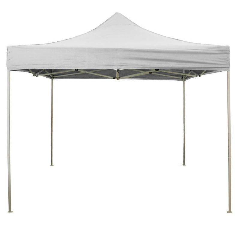 Gazebo da Giardino Pieghevole 3x4,5m in Acciao e Tessuto Oxford Bianco-2