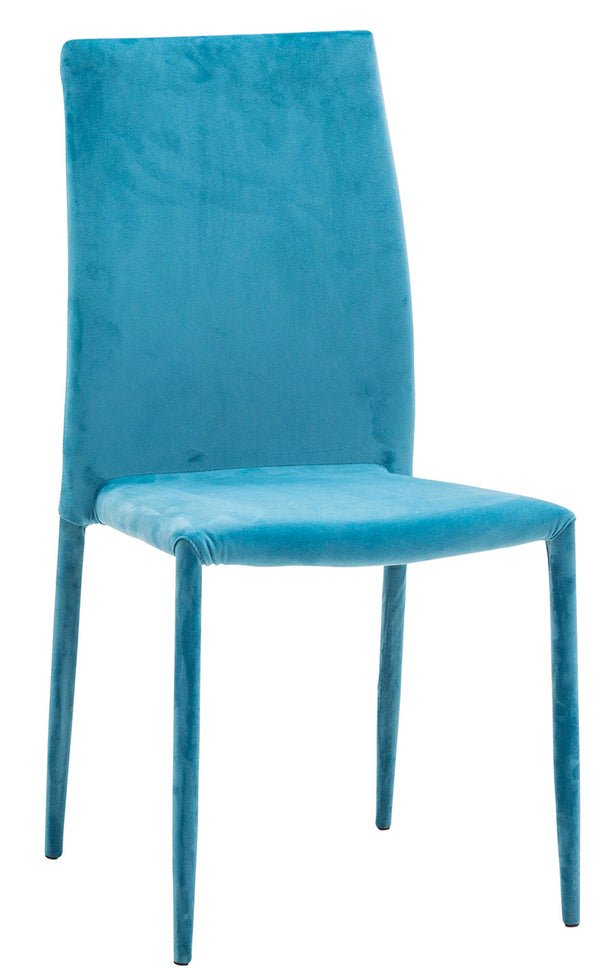 prezzo Chaise rembourrée 46x50x89 cm en tissu velouté Dani Plus Acqua Marina