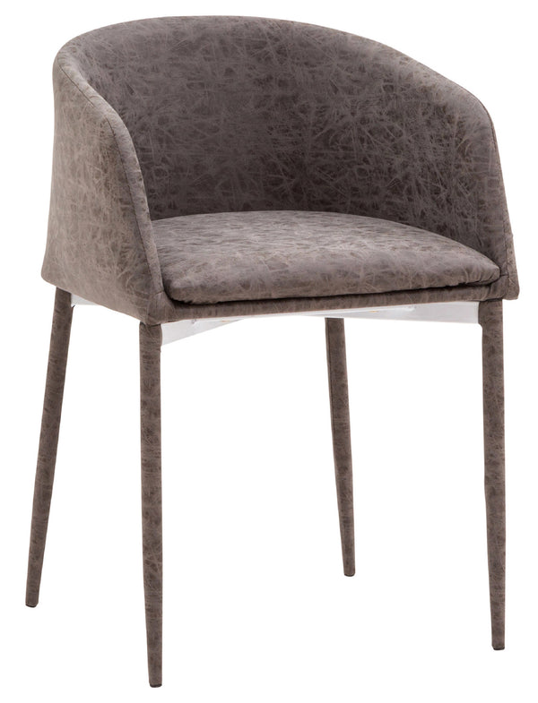 Fauteuil rembourré 79x52x52 cm en Similicuir Prima Gris Mécanicien online