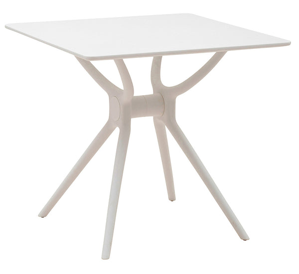 Table de Jardin 80x80x75 cm en Bille Polypropylène Blanc prezzo