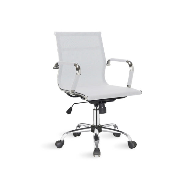 Chaise de bureau de direction 54x61x99 cm Blanc sconto