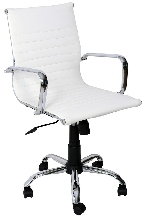 Chaise de bureau de direction en similicuir blanc Akka online