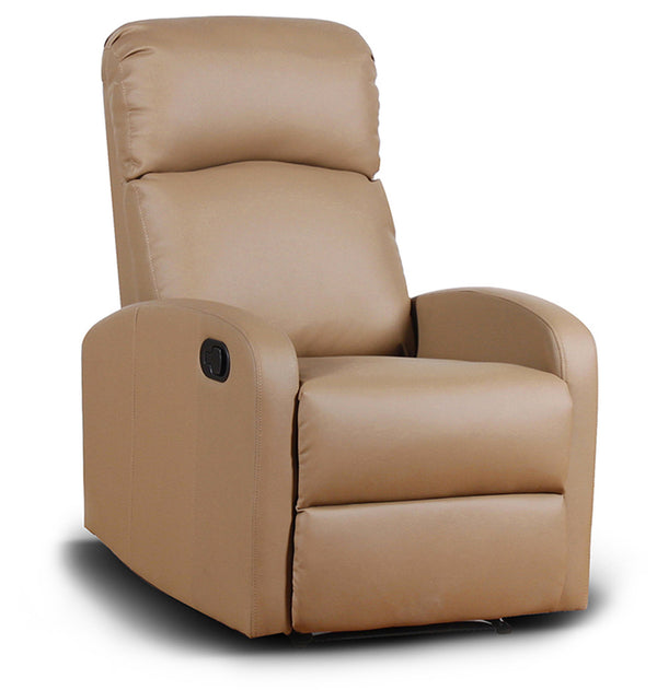 Fauteuil relax inclinable manuel recouvert de similicuir Spike a Cappuccino sconto