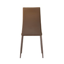 Sedia Jet 50x44x96 cm in Similpelle Cappuccino Jet con Fascia Bianca-5