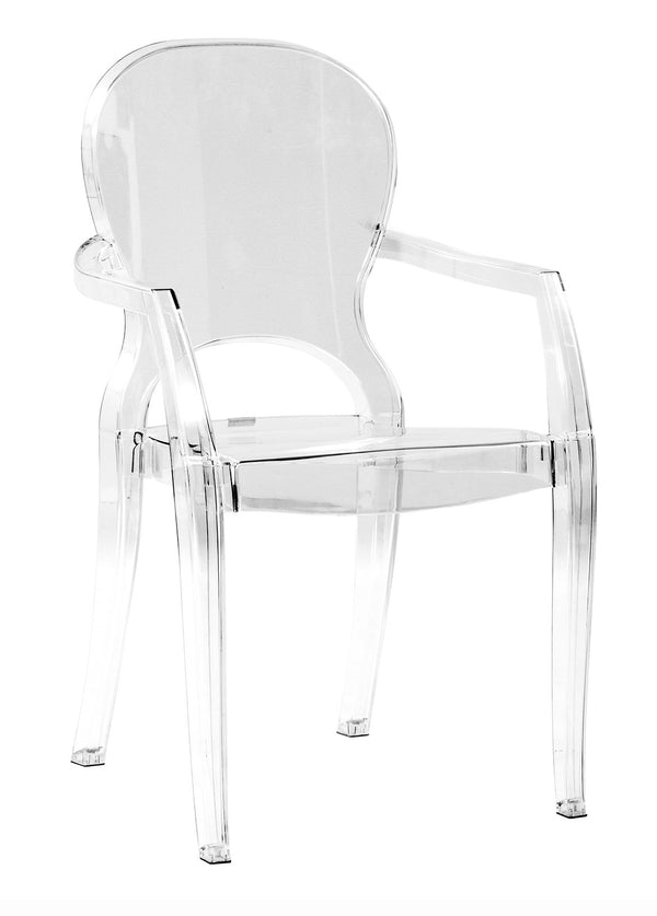 prezzo Chaise avec Accoudoirs 51,3x51x92 cm en Méthacrylate Transparent Atena