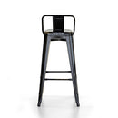 Sgabello Stile Industrial 31x31x95 cm Nero Anticato-5