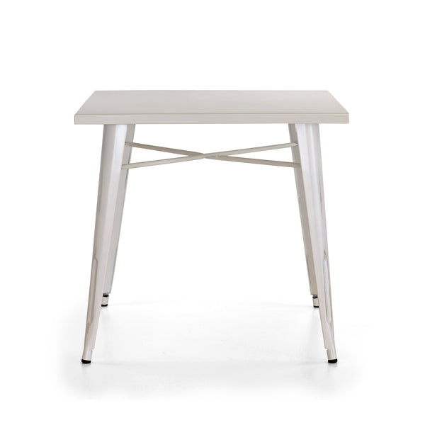 Table en métal 80x80x75 cm Blanc Vieilli online